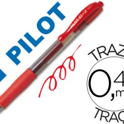 Bolígrafo Pilot G-2 tinta gel roja